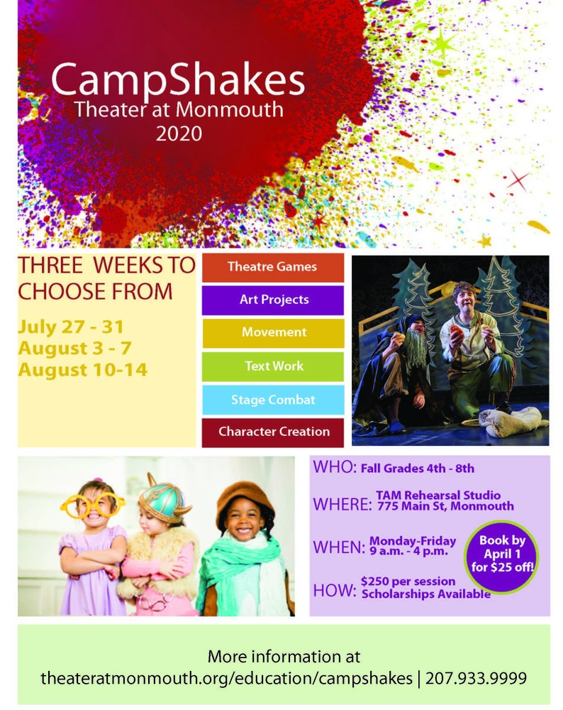 flyer for camp shakes